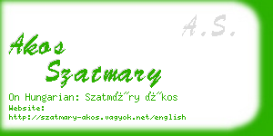 akos szatmary business card